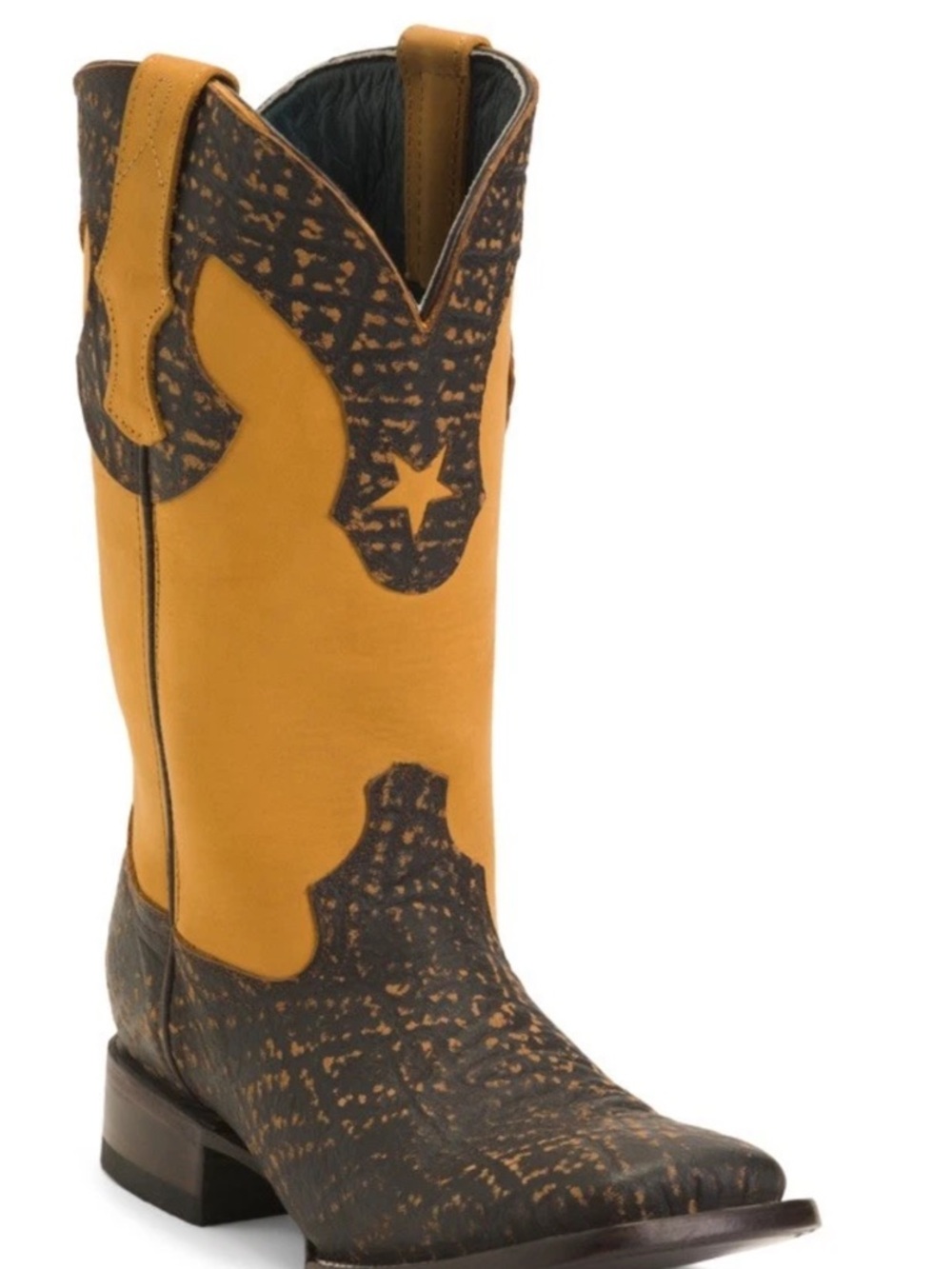 Ferrini Men's Brown Embroidered Western Square Toe Boots Size 11D Width New